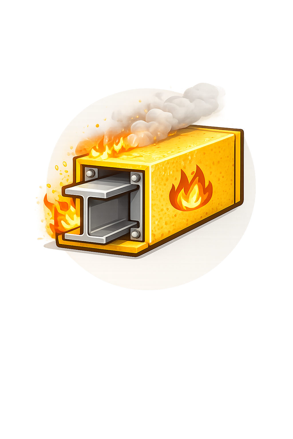 Encoffrement coupe-feu de poutre en acier - Stabilité structurelle